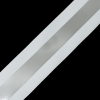 Italian White and Silver Reflective Grosgrain Ribbon - 1.0625 - Detail | Mood Fabrics