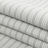 Gray Double Wide Drapery Twill with Raised White Stripes - Folded | Mood Fabrics