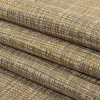 Mustard and Gray Off Kilter Plaid Polyester and Cotton Upholstery Jacquard - Folded | Mood Fabrics