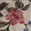 Mood Exclusive Whitecap Gray Painted Paradise Stretch Cotton Twill - Detail | Mood Fabrics