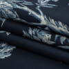 Mood Exclusive Navy Arboreal Accord Stretch Cotton Poplin - Folded | Mood Fabrics