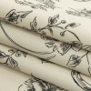 Mood Exclusive Ivory Organic Delineation Stretch Cotton Sateen - Folded | Mood Fabrics