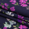 Mood Exclusive Navy Mariposa Oasis Sustainable Viscose Woven - Folded | Mood Fabrics