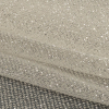 Platina Off White Luxury Tulle with Metallic Platinum Glitter - Folded | Mood Fabrics