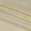 Jet Metallic Gold on White Polyester Jersey - Folded | Mood Fabrics