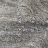 Pebble Striated Acrylic and Cotton Boucle with Tan Woven Backing - Detail | Mood Fabrics