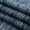 Navy Striated Upholstery Boucle with Tan Woven Backing - Folded | Mood Fabrics