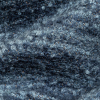 Navy Striated Upholstery Boucle with Tan Woven Backing - Detail | Mood Fabrics