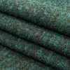 Marine Striated Acrylic and Cotton Boucle with Tan Woven Backing - Folded | Mood Fabrics