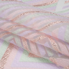 Metallic Rose Gold, Lavender and Mint Chevrons and Arrows Luxury Burnout Brocade - Folded | Mood Fabrics