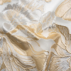 Metallic Gold, Silver and White Floral Luxury Burnout Brocade Panel | Mood Fabrics