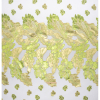 Metallic Gold, Lime and White Floral Luxury Burnout Brocade Panel - Full | Mood Fabrics