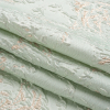 Metallic Gold and Mint Crackled Abstract Luxury Brocade - Folded | Mood Fabrics