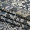 Metallic Silver, Gold and Charcoal Floral Delight Luxury Brocade - Folded | Mood Fabrics