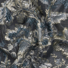 Metallic Silver, Gold and Charcoal Floral Delight Luxury Brocade | Mood Fabrics