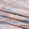 Metallic Pastel Pink and Baby Blue Flowing Lines Luxury Brocade - Folded | Mood Fabrics