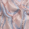 Metallic Pastel Pink and Baby Blue Flowing Lines Luxury Brocade | Mood Fabrics