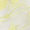 Magnolia Lemon Leafy Branches Embroidered Tulle Lace - Detail | Mood Fabrics
