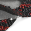 Metallic Red and Black Snakeskin Sprawl Burnout Luxury Brocade - Detail | Mood Fabrics