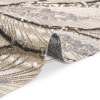 Metallic Beige, Silver and Gray Decorated Feathers Luxury Brocade - Detail | Mood Fabrics
