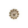 Gold/Peach Rhinestoned Metal Shank Back Button - 22L/14mm - Folded | Mood Fabrics
