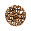 Brass/Turquoise Rhinestoned Metal Shank Back Button - 44L/28mm - Detail | Mood Fabrics