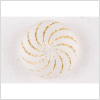 Clear Gold Plastic Button - 24L/15mm | Mood Fabrics