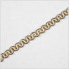 3/8 Antique Gold White Metallic Braid | Mood Fabrics