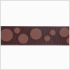 1.5 Brown Polka Dot Grosgrain Ribbon | Mood Fabrics