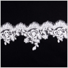 3 White/Silver Bridal Beaded Lace | Mood Fabrics