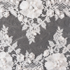 10 White Beaded Lace Trim w/ Scalloped Eyelash Edges - Detail | Mood Fabrics