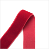Red Stretch Velvet Ribbon - 0.625 - Detail | Mood Fabrics