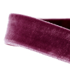 Dark Plum Double Face Velvet Ribbon - 7/8 - Detail | Mood Fabrics