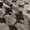 Oyster Gray Geometric Ikat Velvet - Folded | Mood Fabrics