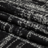 Italian Black & White Plaid Wool Boucle - Folded | Mood Fabrics