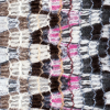 Italian Pink & Gray Multicolor Soft Flamestitch Wool Knit - Detail | Mood Fabrics