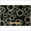 Italian Black Lightweight Silk Circles Print - Full | Mood Fabrics