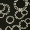 Italian Black Lightweight Silk Circles Print | Mood Fabrics