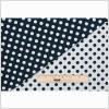 Navy and Cream Polka Dot Cotton-Polyester ReversibleWoven - Full | Mood Fabrics