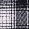 Famous NYC Designer Black and White Plaid Wool Coating - Detail | Mood Fabrics