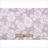 Famous NYC Designer Icy Pale Taupe Daisies Silk Charmeuse - Full | Mood Fabrics