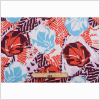 Famous Designer Orange and Brown Multicolor Floral Cotton Lawn - Full | Mood Fabrics