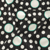 Black, White Alyssum and Bright Seafoam Polka Dots and Stripes Stretch Cotton Sateen | Mood Fabrics