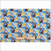 Blue-Gold-Brown Floral Cotton Voile Retro Print - Full | Mood Fabrics