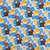 Blue-Gold-Brown Floral Cotton Voile Retro Print | Mood Fabrics