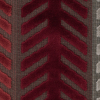Burgundy and Taupe Geometric Cut Velvet - Detail | Mood Fabrics