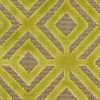 Chartreuse Geometric Cut Velvet - Detail | Mood Fabrics