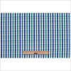 Navy/Green Checkered Cotton Shirting - Full | Mood Fabrics