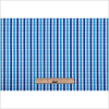 Turquoise/Navy Checkered Cotton Shirting - Full | Mood Fabrics