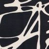 Famous NY Designer Black and Ecru Bold Cotton Canvas Print - Detail | Mood Fabrics